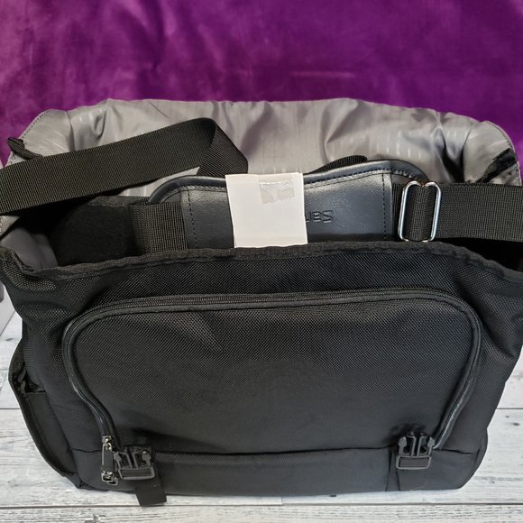 NWT Samsonite Perfect Fit Laptop Computer Messenger Travel Bag Black - Picture 7 of 16